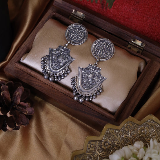 Chandrika Spherical Earrings with Nature Motif