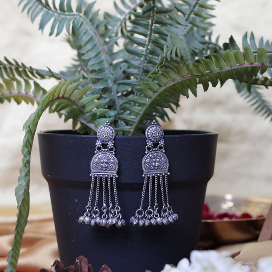 Taaraasya Signature Earrings with Motif and Ghungroo