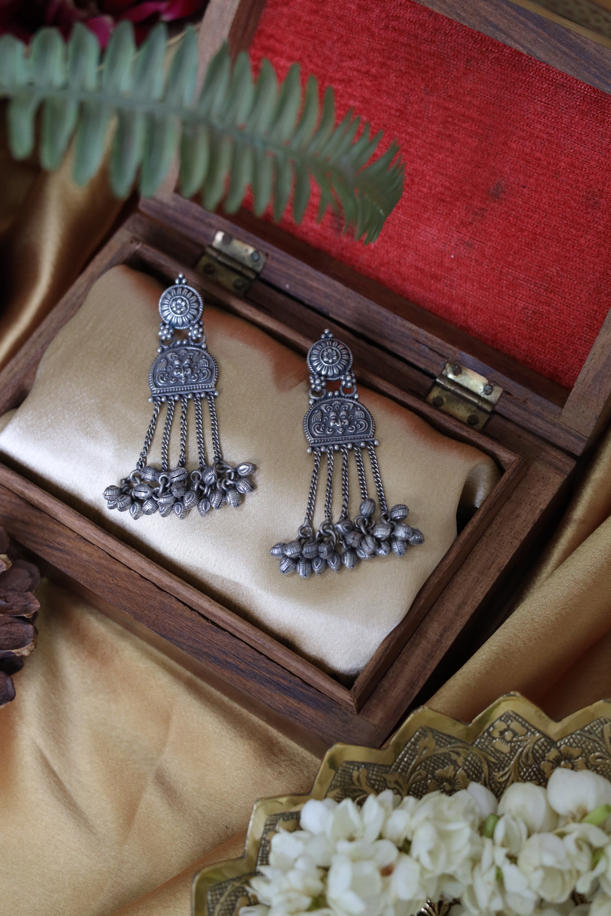 Taaraasya Signature Earrings with Motif and Ghungroo