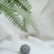 Nayantara Mandala Ring with Red Stone