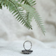 Nayantara Mandala Ring with Red Stone