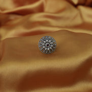 Nayantara Mandala Ring with Red Stone