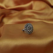 Nayantara Mandala Ring with Red Stone