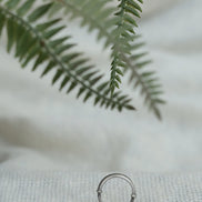 Amara Floral Ring with Red Stone
