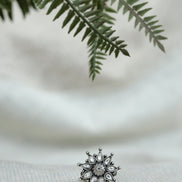 Nayantara Classic Ring with White Kundan