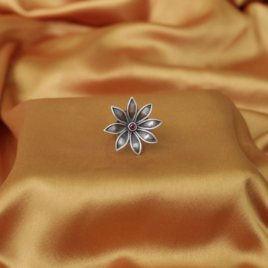 Amara Everyday Essential Ring with Red Stone