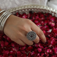 Taaraasya Signature Ring with Floral Motif