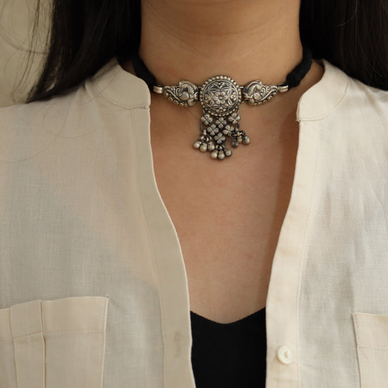 Chandrika Ambi Choker with Flowers and Ghungroo