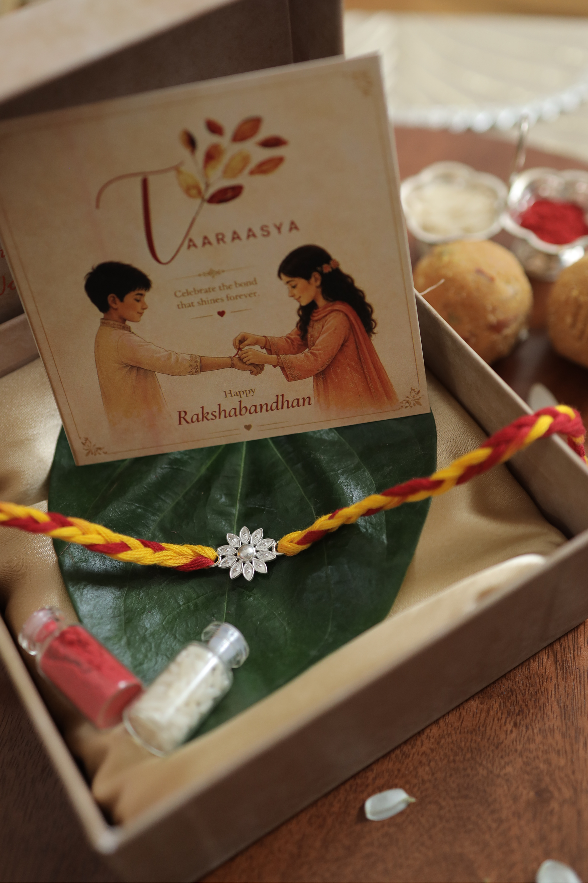 Kusum - The Eternal Bloom Rakhi