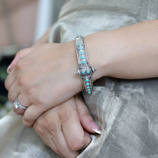 Amara Ethereal Kada with Turquoise Stone