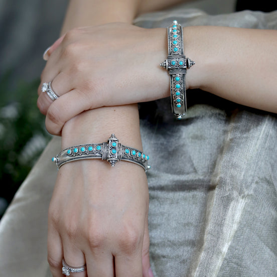 Amara Ethereal Kada with Turquoise Stone