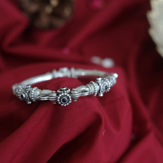 Amara Intricate Kada with Black Onyx