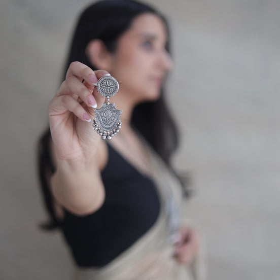 Chandrika Spherical Earrings with Nature Motif