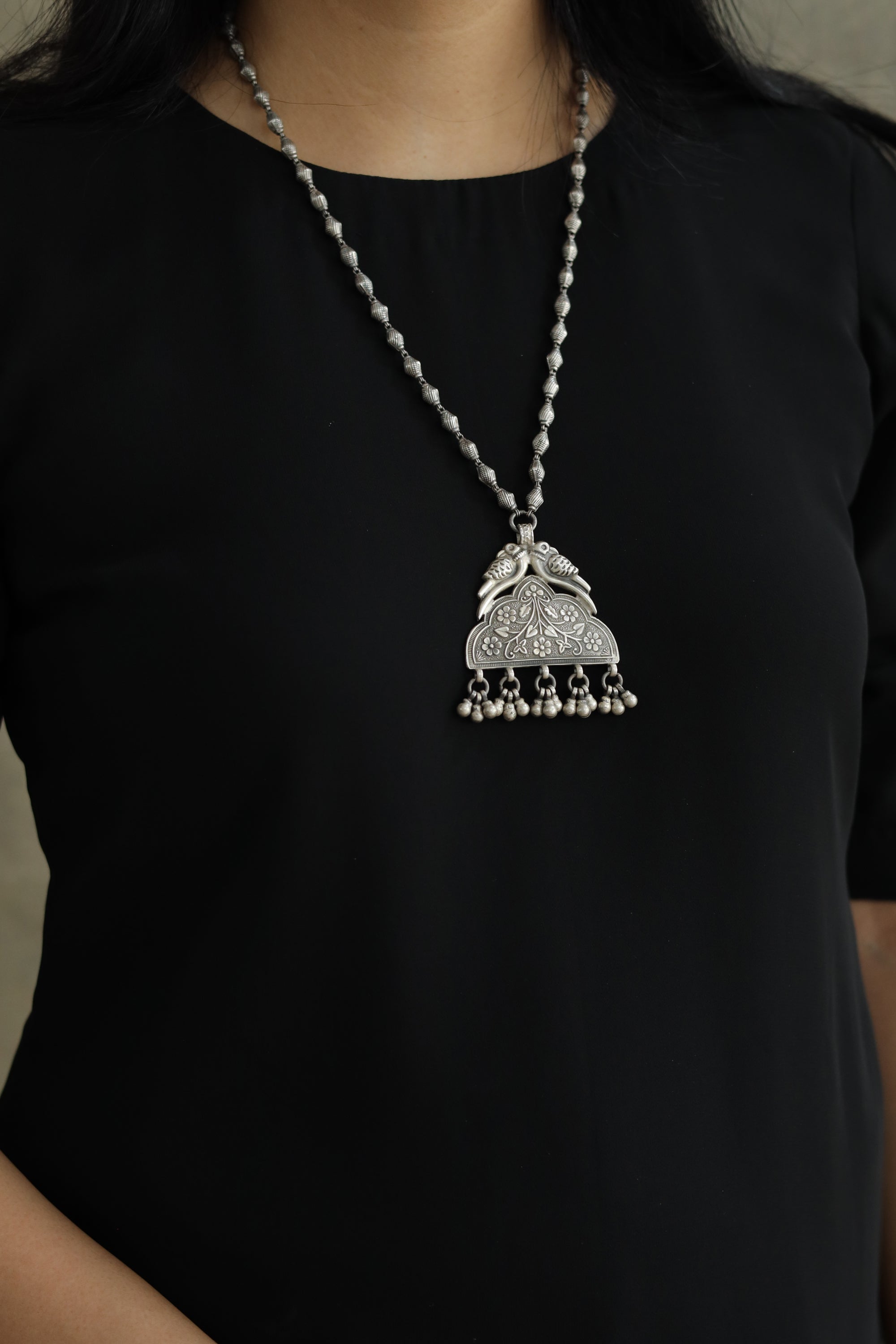 Amara Classic Necklace with Birds and Ghungroo