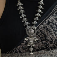 Taaraasya Signature Necklace with Embossed Flowers and Pearls