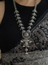 Taaraasya Signature Necklace with Embossed Flowers and Pearls