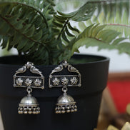 Amara Timeless Jhumki with Birds, Embossed Motifs and Ghungroo