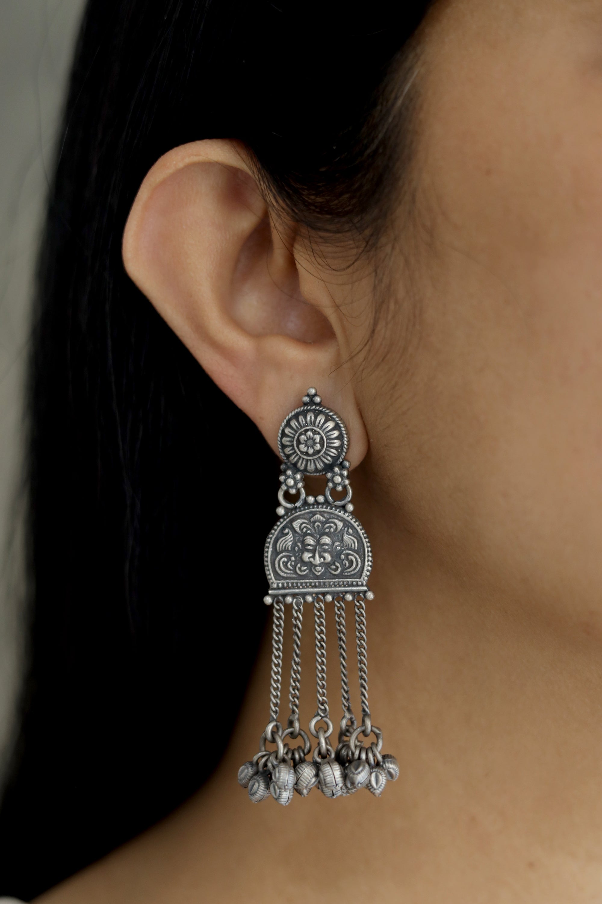 Taaraasya Signature Earrings with Motif and Ghungroo