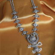 Taaraasya Signature Necklace with Embossed Flowers and Pearls