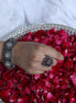 Amara Floral Ring with Red Stone