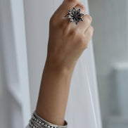 Amara Everyday Essential Ring with Red Stone