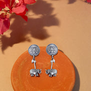 Amara Signature Gaj Earrings with Pearl