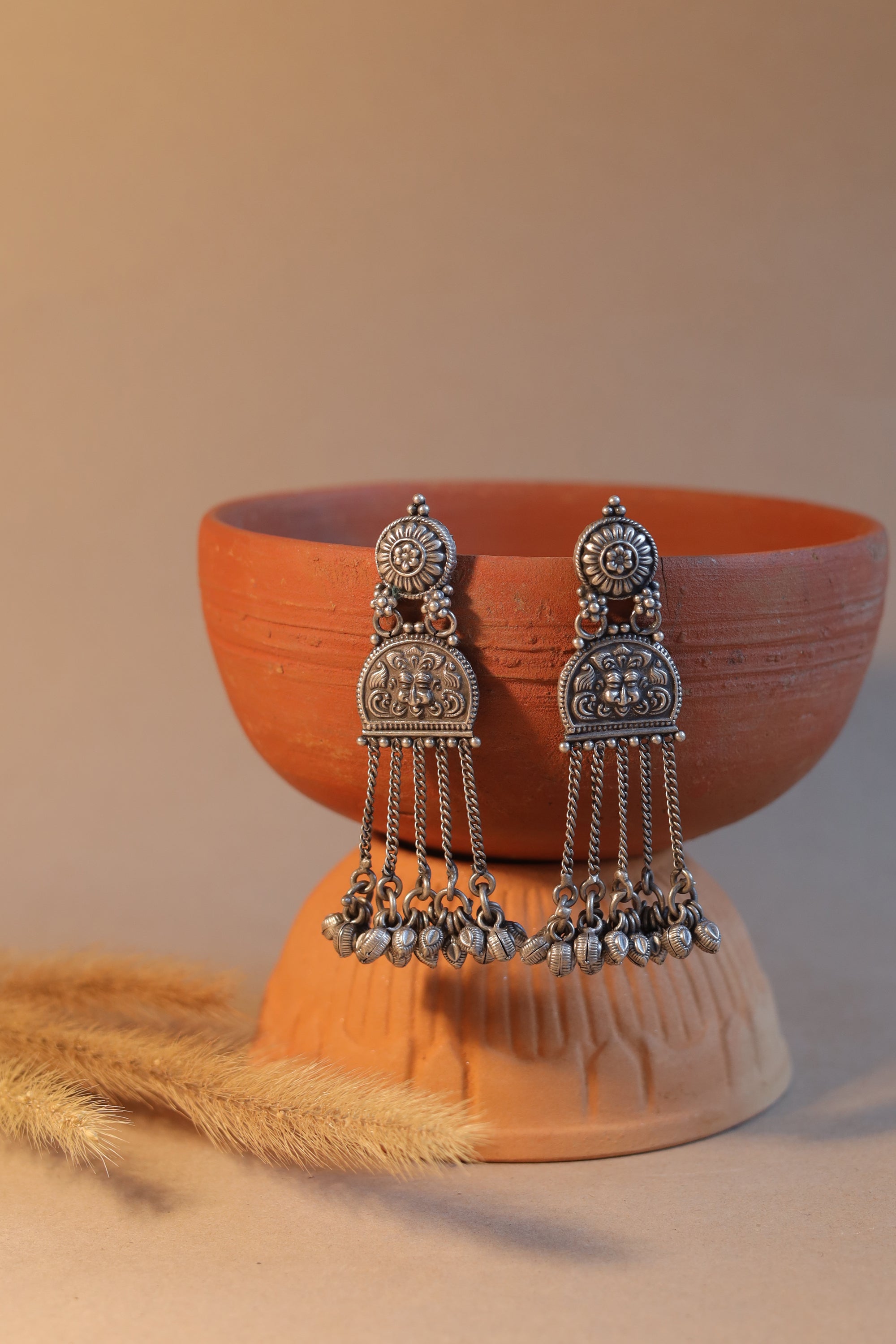 Taaraasya Signature Earrings with Motif and Ghungroo
