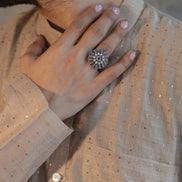 Nayantara Mandala Ring with Red Stone