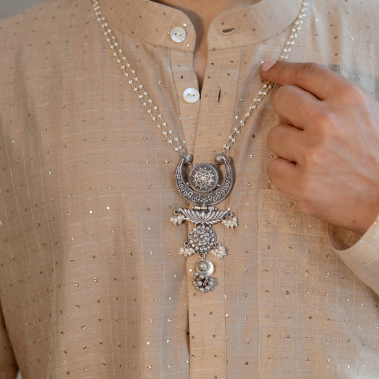 Chandrika Heritage Necklace with Pearl