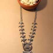 Taaraasya Signature Necklace with Embossed Flowers and Pearls