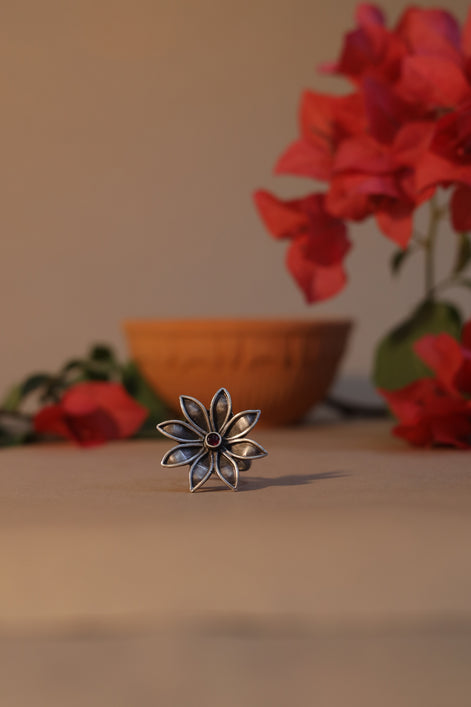 Amara Everyday Essential Ring with Red Stone